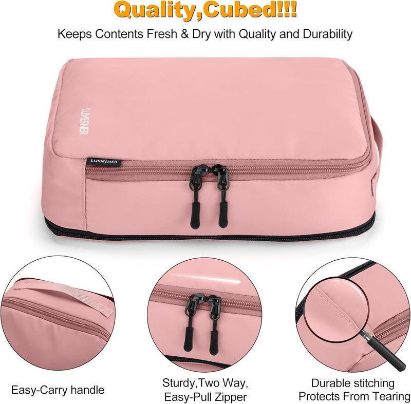 Velaybor 8 Set Compression Packing Cubes for Travel, Waterproof Luggage Organizers, Suitcase Organizer Set for Carry-On & Checked Baggage, Travel Accessories for Men & Women - Image 5